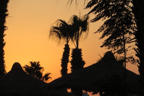 Lotus Bay Beach Resort Sonnenuntergang 480x320